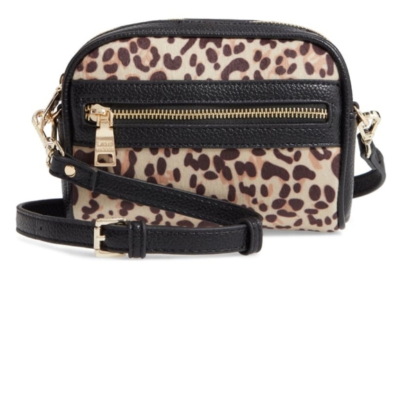 Steve Madden Handbags - NWT Steve Madden Black Leopard Print Crossbody Bag